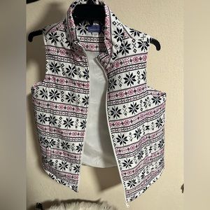 White puff vest